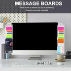 2 Pcs Monitor Memo Boards for Computer,Office Desk Accessories, Multifunction Acrylic Screen Message Reminder Pad Side Panel Phone Holder Organizer for Office Desktop, with Sticky Note