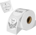 MFLABEL 2" 750 Labels White Circle Direct Thermal Stickers Labels Roll Compatible with Zebra, Rollo, MUNBYN, Self-Adhesive Round Direct Thermal Labels