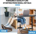 XINGMIAOWJ Ergonomic Foot Rest, 4 Adjustable Height Foot Stool,Footrest Under Desk， Soft Cushions, Foot Rest Office,Improving Posture, Promoting Blood Circulation（Espresso）