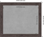 Amanti Art Black Framed Magnetic Board 38x46 X-Large Vision Board for use with Magnets, 100% Metal Sheet to Display Items as Office Decor or for Home Organization in mudroom, Kitchen or Kids Room