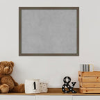 Amanti Art Grey Framed Magnetic Board 17x21 Small Vision Board for use with Magnets, 100% Metal Sheet to Display Items as Office Decor or for Home Organization in mudroom, Kitchen or Kids Room
