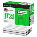 meite JT21 Staples, 1/4 Inch Galvanized Fine Wire Staples for Staple Gun - 7/16" Crown JT21 Staple Refill, Ideal for Upholstery, Crafts, Furniture (10 Boxes)