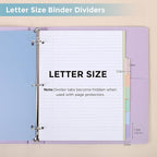 SKYDUE Durable Plastic 8-Tab Dividers,2sets,Big Tab Dividers for 3 Ring Binder, Write&Erase 3 Ring Binder Dividers with Tabs,with Sticker Labels