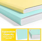 SUNEE File Folders, 30 Pack Manilla Folders 8.5 x 11, Colored File Folders Home Office School Supplies for Documents Files Paper, 6 Soft Colors