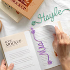LOFART Custom Bookmarks Personalized Wire Name Bookmark Metal Wire Name Page Markers Personalized Bookmarks Graduation Gifts for Teacher Classmate Book Lovers Bookworm Reader (Style 2)