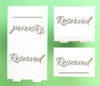 20 Pack Modern Reserved Table Sign With Name Line - Reserved Signs For Wedding - White Reserved Signs - Wedding Accessories - Tent Cards For Reserving Seats & Places - Place Cards for Party, Event