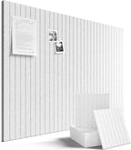 Fluxynara Large Felt Bulletin Board 48" x 36" Cork Board Alternative-12 Pack with 70 Safe Removable Adhesive Tabs, Cork Boards for Walls Cork Board for Home Office Classroom Pin Board-Light Gray