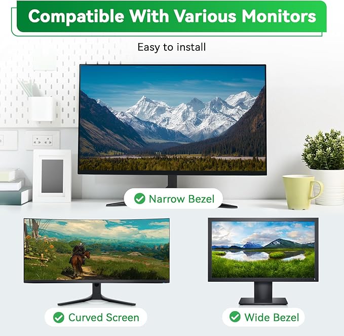 [2 Pack] Magnetic Hanging 21.5 in Computer Anti Blue Light Screen Protector for16:9 Aspect Ratio Widescreen Monitor, Eye Protection Anti-Glare Light LED PC Screen Protector, Removable 21.5in Protective Film