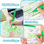 YEGEER Highlighters Bulk - Quick-Dry No Bleed Markers for Office Classroom School Supplies Adults Kids Teachers Students (Green, 30)