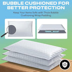 White 10x13 Inch Poly Bubble Mailers |Self Seal Padded Envelopes for Thick books | Air Cushioned Bubble Mailer | Usable Size 9.5x13 Inch | Waterproof Lightweight Mailing Shipping Bags | 100 Pack Bulk