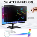 FILMEXT 2 Pack 22 Inch Computer Privacy Screen Filter for 16:10 All-in-One Desktop/Frameless Monitor - Removable Blue Light UV Blocking Privacy Shield for Thin Bezel Computer