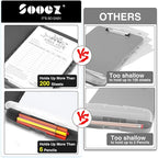 Sooez Glitter Clipboard with Storage, High Capacity Clip Boards 8.5x11 with Pen Holder, Cute Clipboards with Low Profile Clip, Sparkle Plastic Organizer Case Box for Women & Kids, Side Opening
