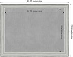 Amanti Art Silver Framed Magnetic Board 21x27 Medium Vision Board for use with Magnets, 100% Metal Sheet to Display Items as Office Decor or for Home Organization in mudroom, Kitchen or Kids Room