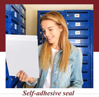 ReliThick 20 Pcs 13 x 17.75 Inch Large Rigid Mailer Self Photo Document Mailers Adhesive Stay Flat White Cardboard Envelopes White Kraft Envelopes for Art Prints Cd Photos Document