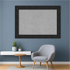 Amanti Art Black Framed Magnetic Board 31x43 Large Vision Board for use with Magnets, 100% Metal Sheet to Display Items as Office Decor or for Home Organization in mudroom, Kitchen or Kids Room