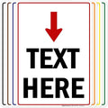 Custom Arrow,Custom Directional Sign, Arrow Down Sign, 10x14 Inches, Rust Free .040 Aluminum, Fade Resistant, Made in USA by My Sign Center