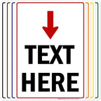 Custom Arrow,Custom Directional Sign, Arrow Down Sign, 10x14 Inches, Rust Free .040 Aluminum, Fade Resistant, Made in USA by My Sign Center