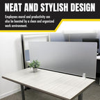 OBEX Clear Acrylic Desk Mounted Privacy Panel, 18" x 60", Clear