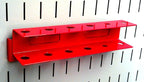 Wall Control Screwdriver Holder Bracket Slotted Metal Pegboard Accessory Slotted Tool Board - Red