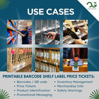 OfficeGear Shelf Edge Labels (350 Pack) 38x105mm Custom Printable A4 Card for Retail Barcodes, Price Stickers, Product Info with Template
