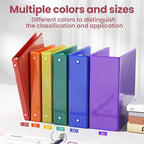 SUNEE 3 Ring Binder 1 Inch 1 Pack, Clear View Binder Three Ring PVC-Free (Fit 8.5x11 Inches) for School or Office Supplies, Orange