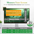 JEEETINTX Magnetic 32 inch Computer Privacy Screen Filter for 16:9 Widescreen Monitor Desktop PC, 32in Hanging Removable Anti Glare Blue Light Eye Protection Shield, Anti Spy Screen Protector Panel