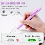 Piochoo Gel Pens, 8pcs Black Ink Pens Ballpoint Smooth Writing,0.5mm Cute Pens for Journaling Writing, Cute Office School Supplies Christmas Stocking Stuffers Gifts for Women Nurses
