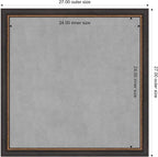 Amanti Art Black Framed Magnetic Board 27x27 Medium Vision Board for use with Magnets, 100% Metal Sheet to Display Items as Office Decor or for Home Organization in mudroom, Kitchen or Kids Room