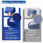 100 Pieces Plastic Shipping Tags with Wires Blank Labeling Tags Waterproof Hang Tags with Reinforcement Hole Durable Wire Tags Labels Stacking Tags for Equipment Parts (Dark Blue, 6 1/4" x 3 1/8")