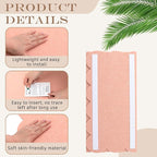 Mooliwe Scalloped Felt Bulletin Board 36 x 24 Inches Foldable Light Pink Pin Cork Board Alternative for Wall, 3' x 2' Trifold Picture Vision Self Adhesive Bulletin Decorative