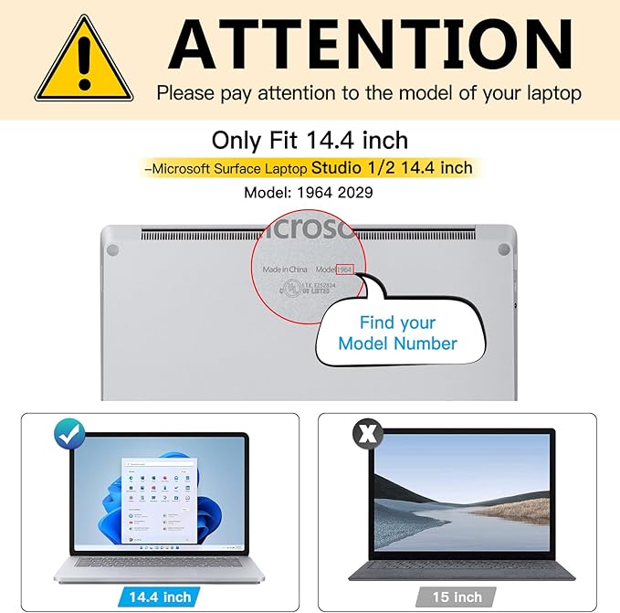 FILMEXT Privacy Screen for Microsoft Surface Laptop studio 2/1 14.4 inch (Model 2029/1964), Anti-Spy Filter Anti-Glare (for Surface Laptop studio 2/1 14.4" Privacy Screen Protector Filter)