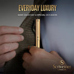 Scriveiner Luxury Fountain Pen - Stunning Gold Luxury Pen, Real Gold Finsih, Schmidt Gilded Nib (Medium), Converter, Best Pen Gift Set for Men & Women, Professional, Executive, Office, Nice Pens