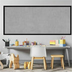 Amanti Art Black Framed Magnetic Board 21x49 Oversize Vision Board for use with Magnets, 100% Metal Sheet to Display Items as Office Decor or for Home Organization in mudroom, Kitchen or Kids Room