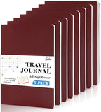 feela 8 Pack Soft Cover Journal Bulk, Notebooks College Ruled for Work, Lined Travel Journal for Women Men, Note Taking Notebook School Supplies Business Writing, 8.2” x 5.5”, A5, Wine