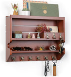 Mutsault Key Holder for Wall, Mail Organizer Wall Mounted, Auburn