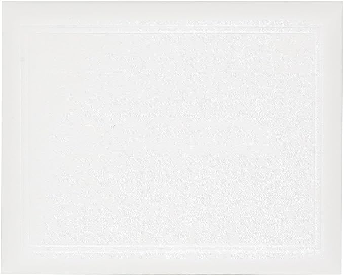 GraduationMall 8.5"x11" Smooth Padded Diploma Cover Certificate Holder White,12-Packs