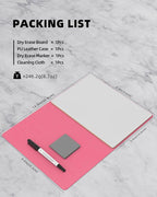 Mehaving Small Dry Erase Board with Stand for Desk, Portable Reusable Desktop Notepad, 9.5 * 6.6in Memo White Board,Office Home Supplies Desk Accessories MH770 (Rose)