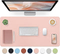 Blossoms Pink Desk Mat, Waterproof Non-Slip Leather Desk Pad, Large Mouse Pad, Desk Writing Pad, Desk Mat for Keyboard and Mouse Desk Organizers and Accessories (31.5×15.7 Inches)