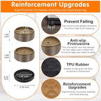 Furniture Risers Bed Risers Heavy Duty 1 inch, 2 inch, 3 inch, 4 inch Round Adjustable Bed Lifts Riser for Desk Legs Table Couch Sofa Chair Refrigerator Washing Machine (1 Inch, Brown, 8 Pack )
