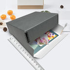 Lineco Museum Archival Storage Box, 9.75x12.75x3 in. Drop Front Design. Acid-Free with Metal Edge. Organize Photos, Pictures, Prints, Documents, Crafts, DIY. Gray, 2 Pack