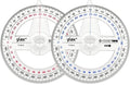 360° Protractor Pack of 2 Protactors Plastic Protractor Math Protractors Clear Protractor Ruler Drafting Tools Circle Protractor for Geometry