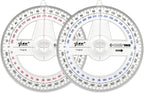 360° Protractor Pack of 2 Protactors Plastic Protractor Math Protractors Clear Protractor Ruler Drafting Tools Circle Protractor for Geometry