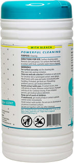 Juniper CLEAN 6 Pack Surface Cleaning Wipes with Bleach, All-Purpose Cleaner for Bathroom, Kitchen, Office, 450 Count Canister, Fresh Scent, 7.5" x 7" Sheet, Lint Free & Durable
