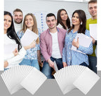 Jutom 50 Pcs 2 Pocket Glossy Paper Folders Glossy Paper Laminated Portfolios, Letter Size, Presentation Folders with Pockets for Office Teacher Worker Supplies(White Color)