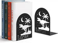 Personalized Name Book Ends Metal, Heavy Duty Bookends for Shelves Decorative, Dinosaur Non-Slip Book Stopper, Home Office Desk Modern Bookshelf Decor, Customized Gifts Color07