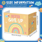 Honoson 24 Pcs Bulk Inspirational Privacy Folders for Students Cardboard Test Privacy Boards Motivational Words Desk Dividers Shield for Classroom School Study Supplies, 6 Styles (Bohemian)