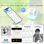 Gloryang JD-23 Sticker Printer, Mini Portable Thermal Printer Print Pod, Inkless Bluetooth Label Maker Machine for DIY Crafts, Journaling, Office & Home Use, Includes 2 Rolls Sticker Paper