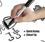 Buecs Black Dry Erase Markers, Low-Odor, 108 Count, Chisel tip, Perfect for Writing on Whiteboards, Dry-Erase Boards, Glass, School Office Supplies