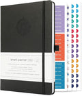 Smart Planner Pro – Undated Daily Planner – Medium B5 – Achieve Goals & Increase Productivity with Weekly, Monthly, Work Sections - Organizer Planner with Back Pocket, 3 Satin Bookmarks & Pen Holder