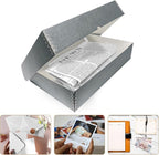 Lineco, 10x15 Clamshell Archival Folio Storage Box, 3" Deep, Acid-Free with Metal Edge Preservation Box. Preserves Picture Magazines Longevity, Organize Photos or Documents, Artwork, DIY